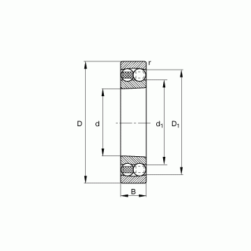 1308-K-TVH-C3 FAG Self Aligning Ball Bearings